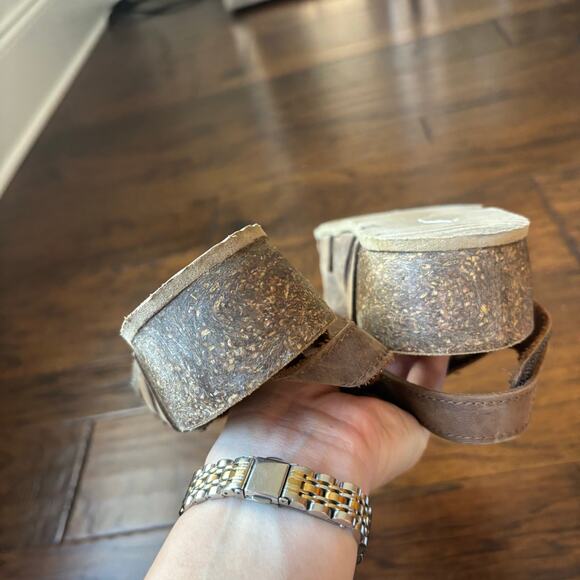 BioNatura Easy Brown Genuine Leather Vented Side Mary Jane Slingback Sandals 9 - Picture 5 of 9